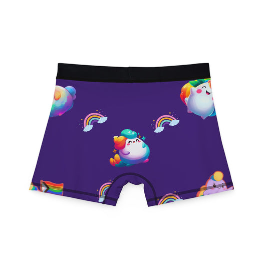 Rainbow Puffs™ Deep Purple Men’s Boxers (AOP)