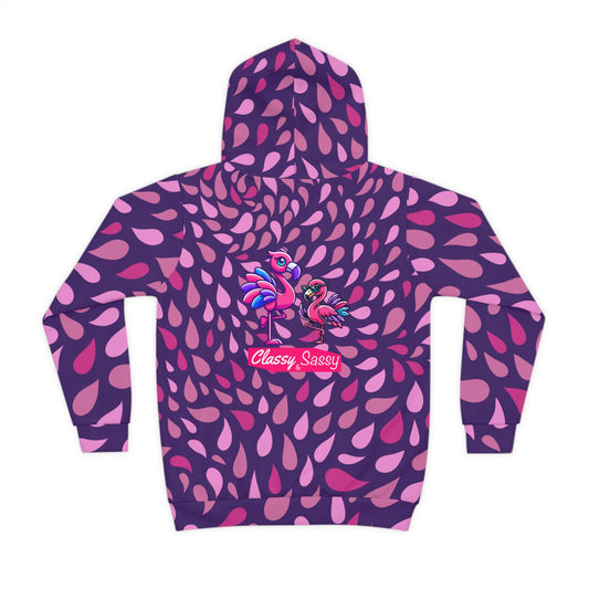 FRANNY™ "Classy & Sassy" Flamingo Kids Hoodie