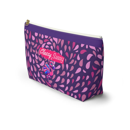 FRANNY™ “Classy & Sassy” Flamingo Accessory Pouch