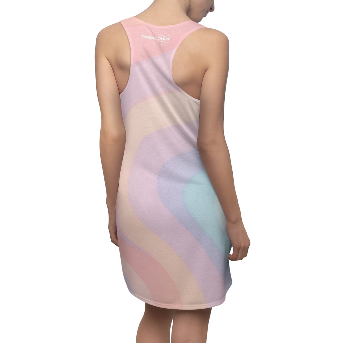 OSPHY™ "Aloha" Rainbow Puff Pastel Racerback Dress (Women’s Cut)