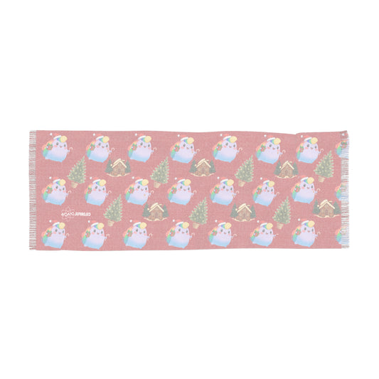 NIBBY™ Christmas Rainbow Puff Red Light Scarf