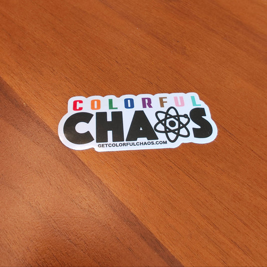 Colorful Chaos Vertical Logo Bubble-free Sticker