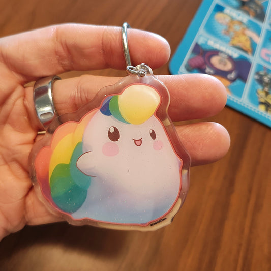 NIBBY™ Sparkle Rainbow Puff Keychain
