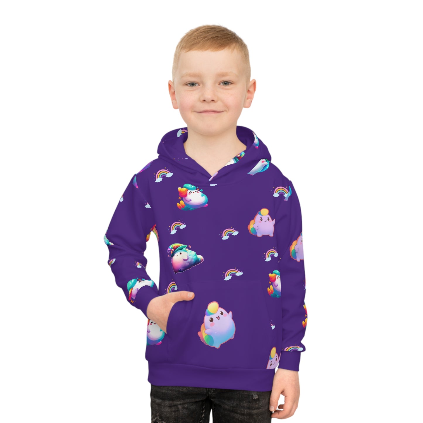 Rainbow Puff Kids Hoodie