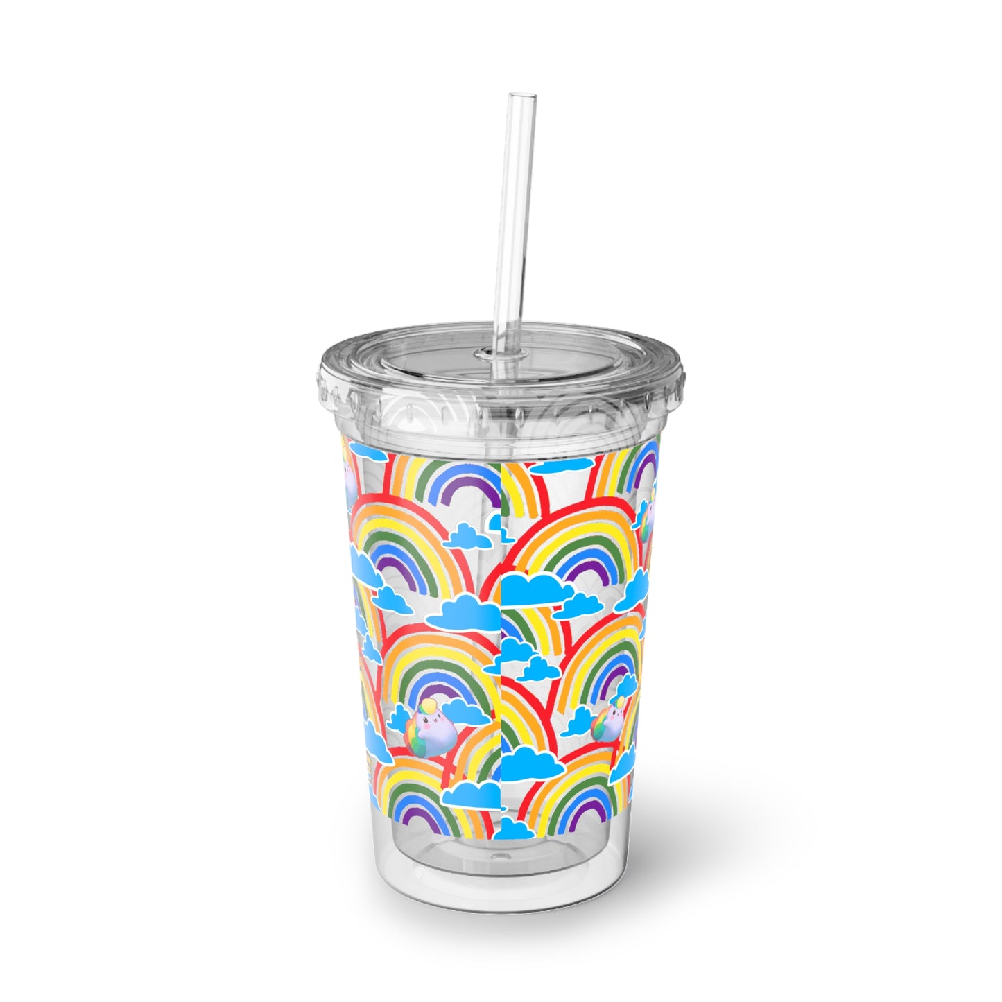 NIBBY™ Rainbow Puff Rainbow Clouds Acrylic Cup