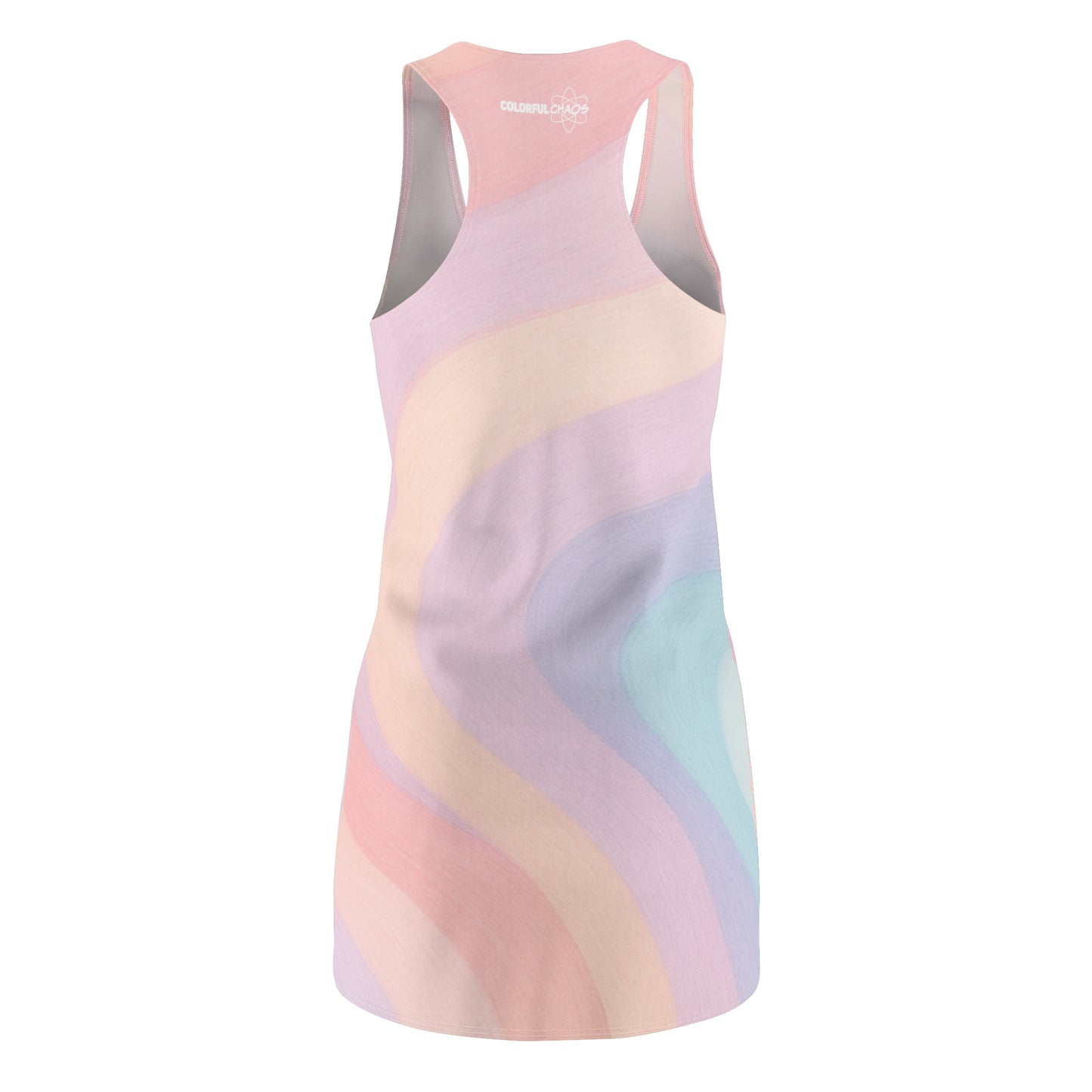 OSPHY™ "Aloha" Rainbow Puff Pastel Racerback Dress (Women’s Cut)