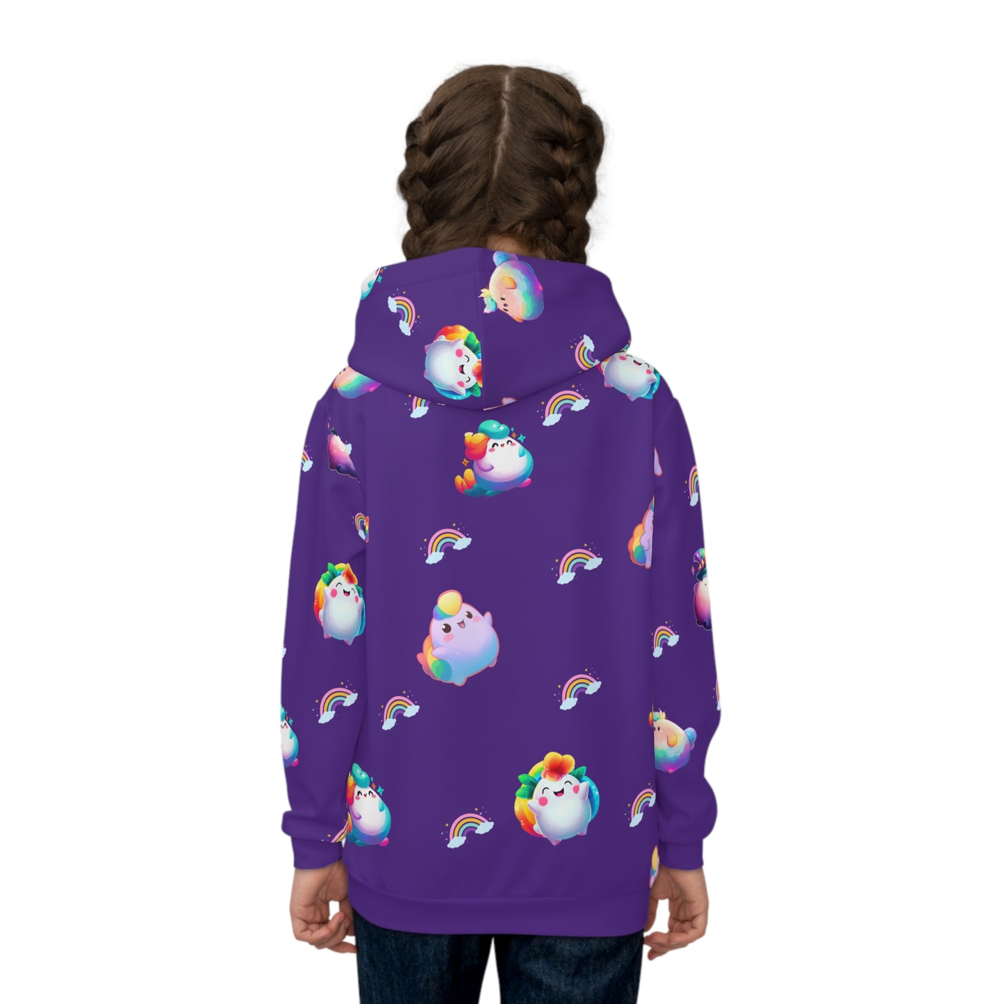 Rainbow Puff Kids Hoodie