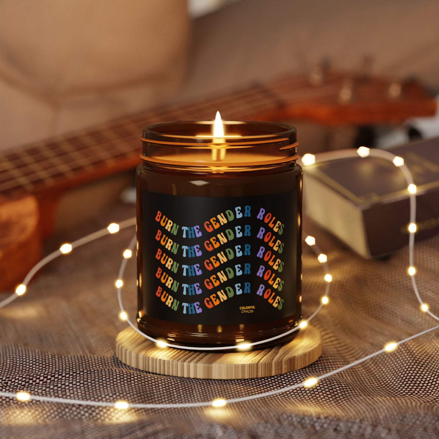 Burn The Gender Rules Soy Candle — Amber Jar