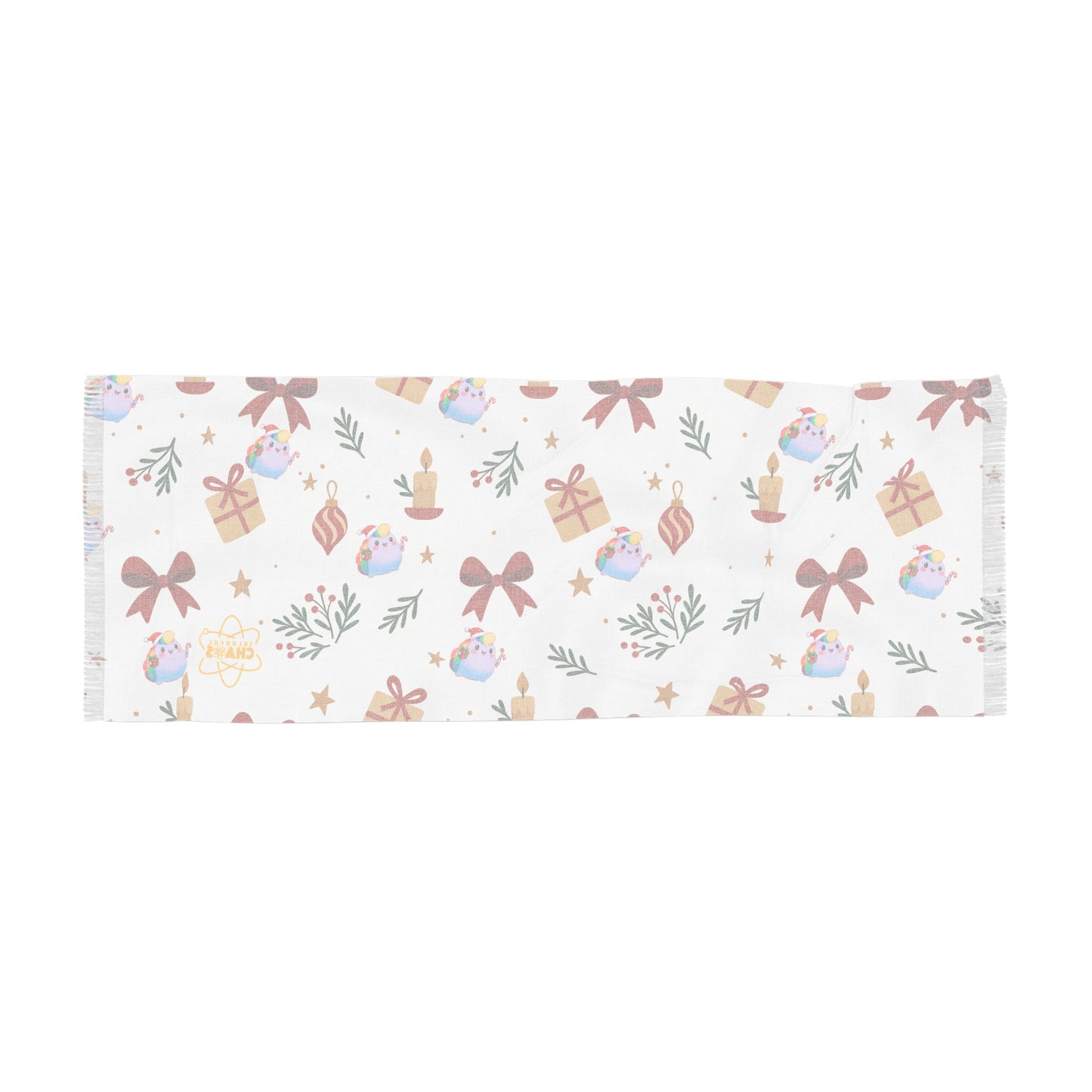 NIBBY™ Christmas Rainbow Puff Holiday Lights Scarf