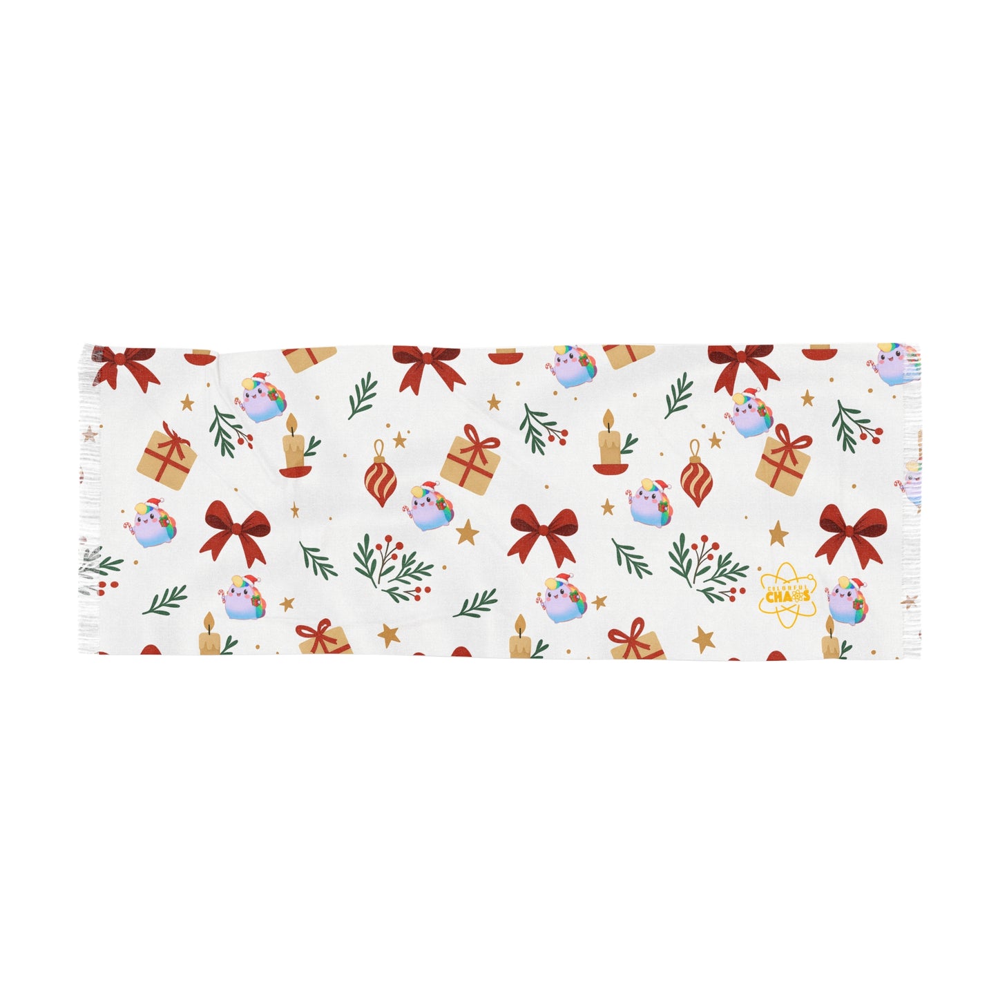 NIBBY™ Christmas Rainbow Puff Holiday Lights Scarf