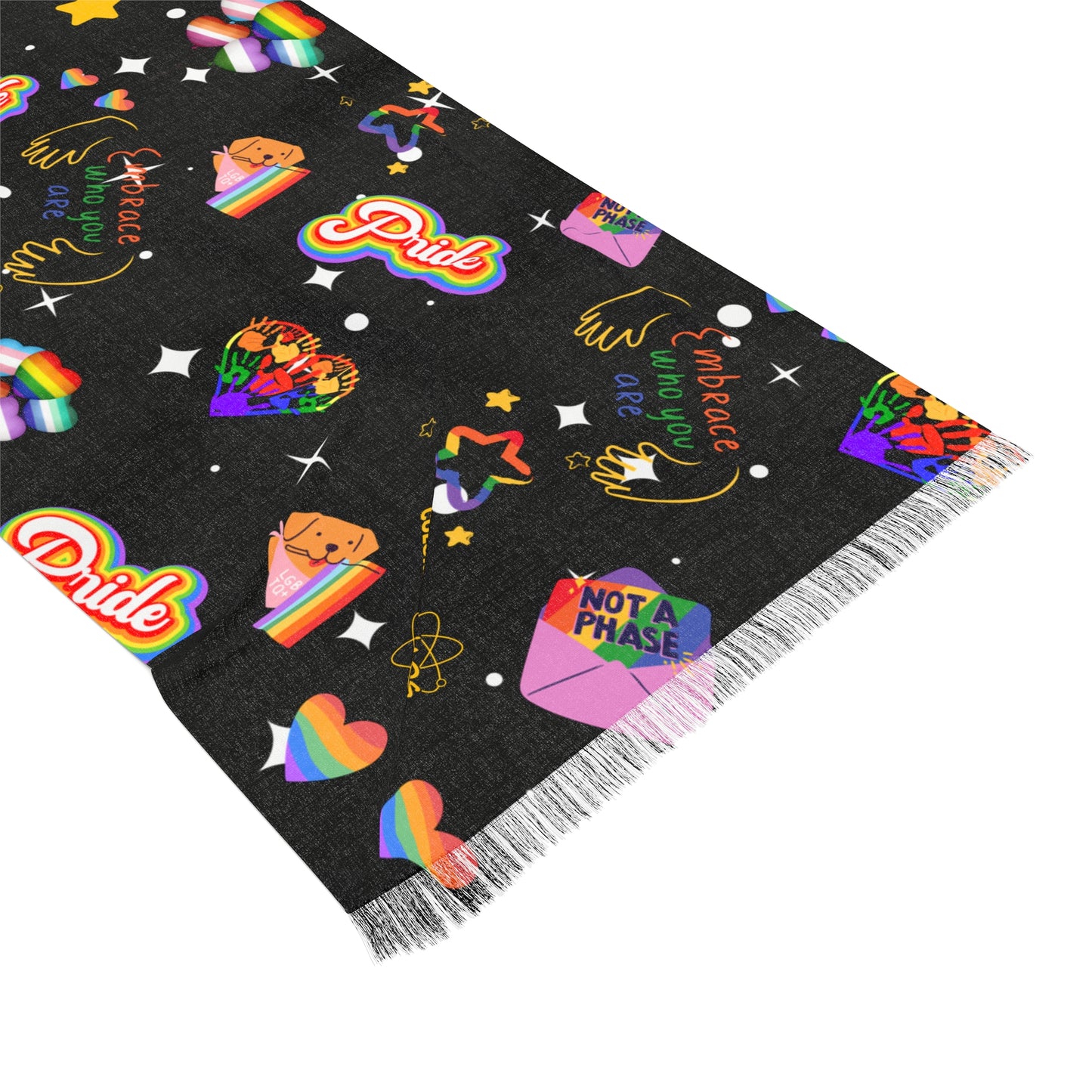 Rainbow Pride Embrace Sparkle Light Scarf