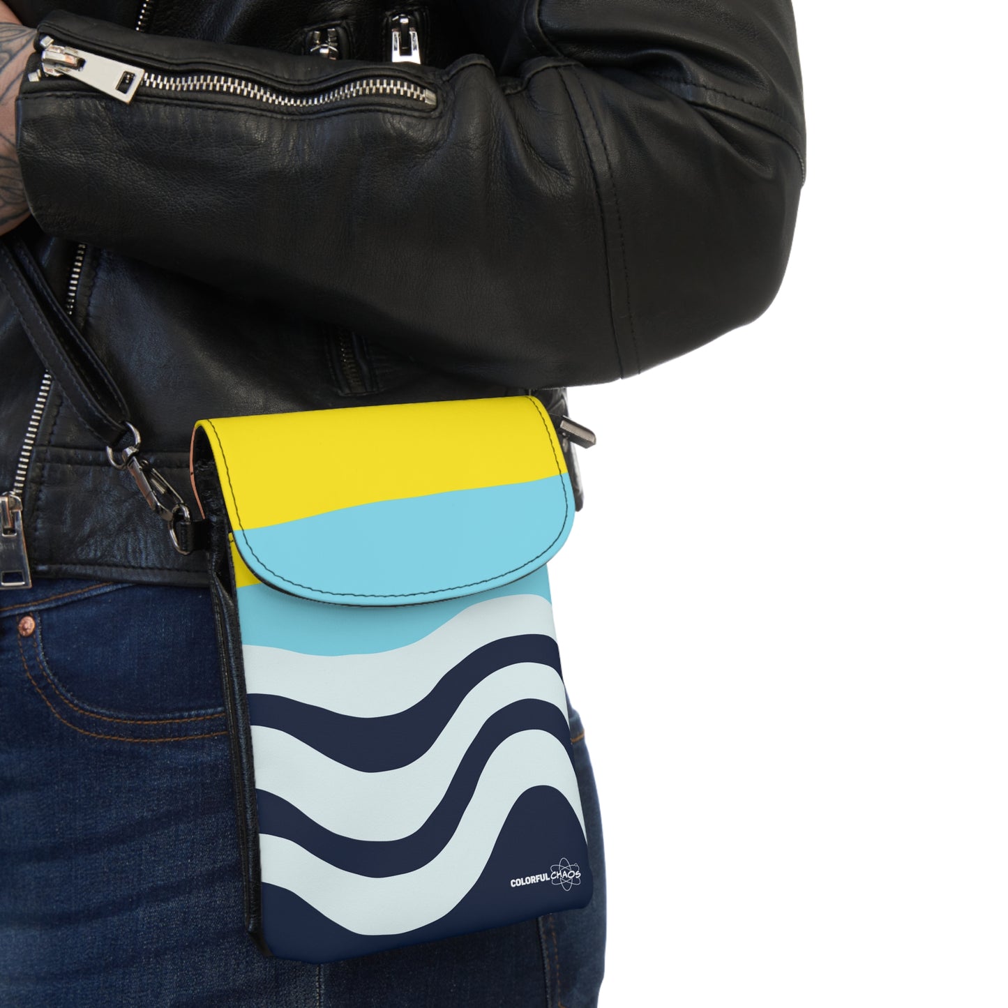 Colorful Chaos Classic Trendy Small Cell Phone Wallet