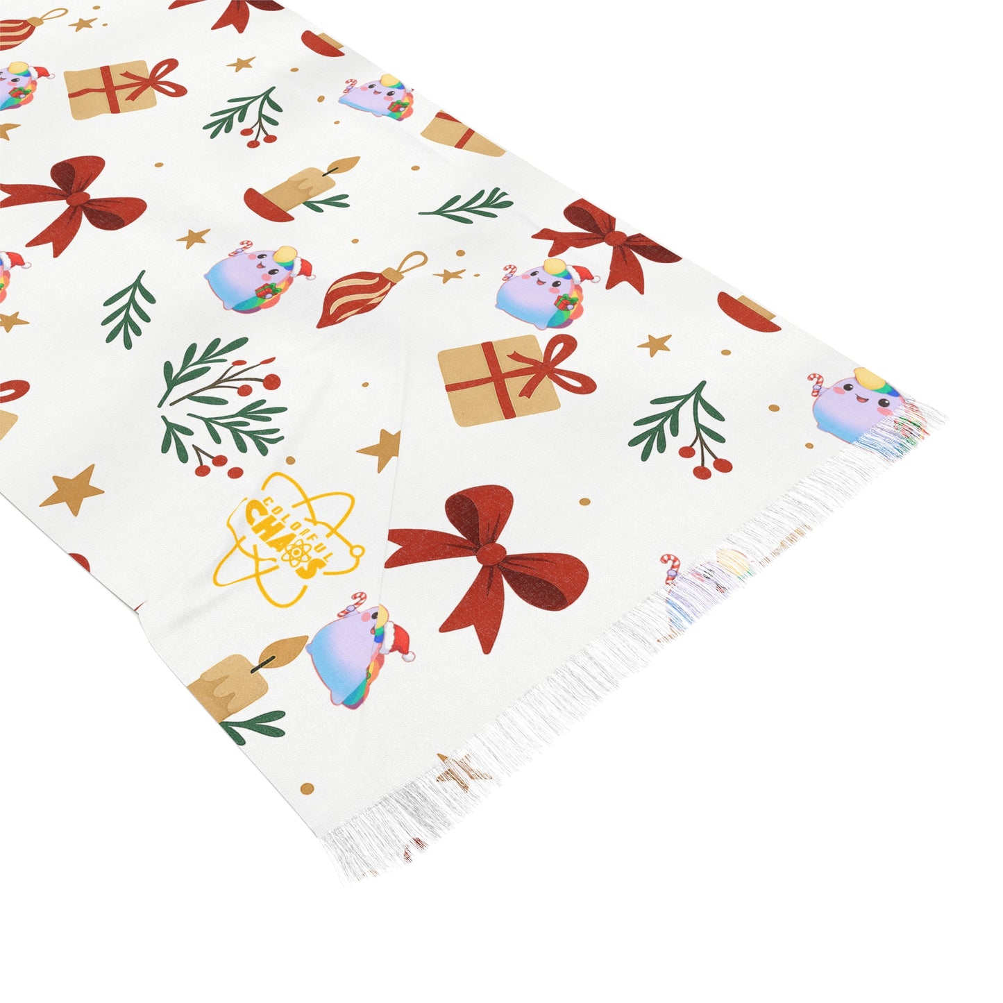 NIBBY™ Christmas Rainbow Puff Holiday Lights Scarf