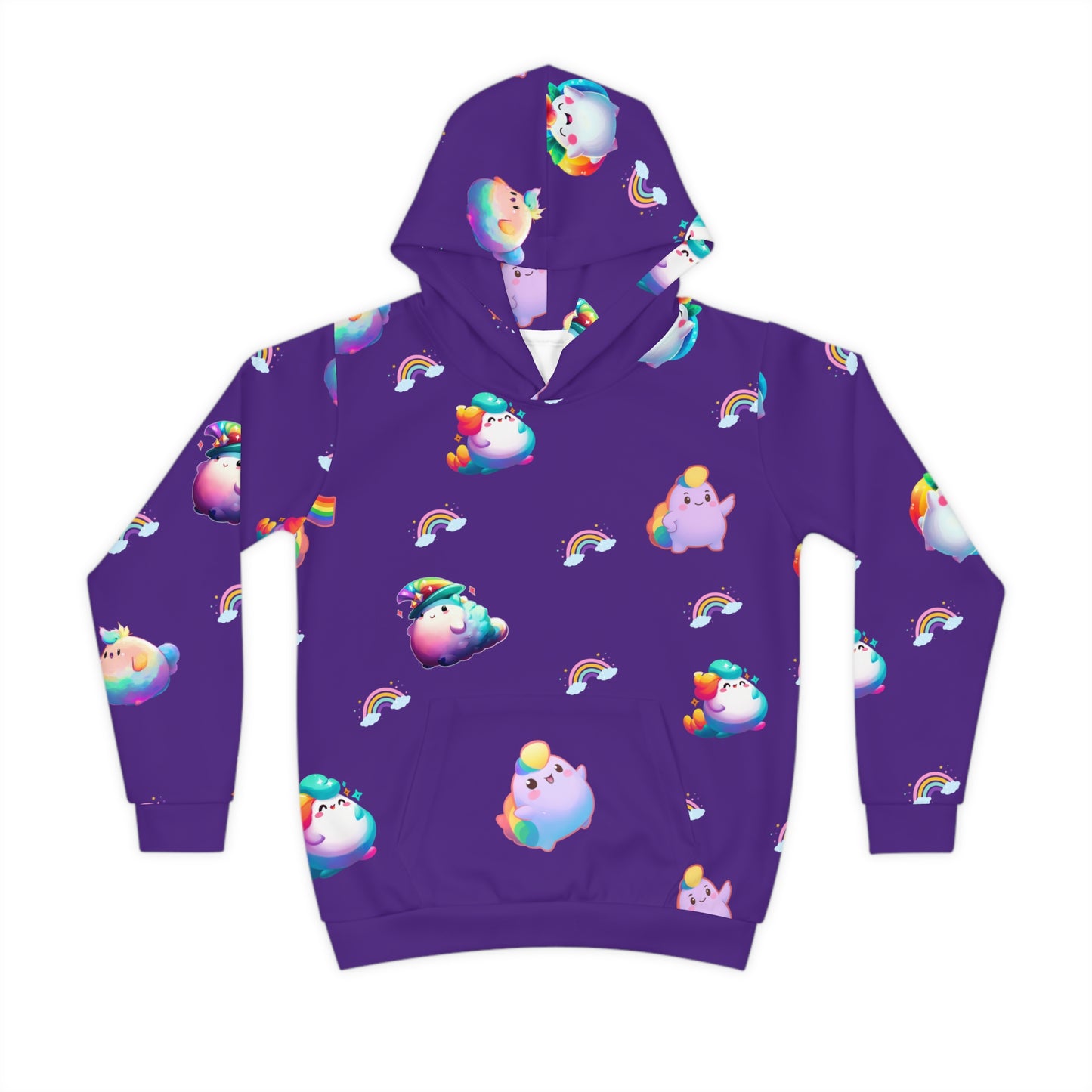 Rainbow Puff Kids Hoodie