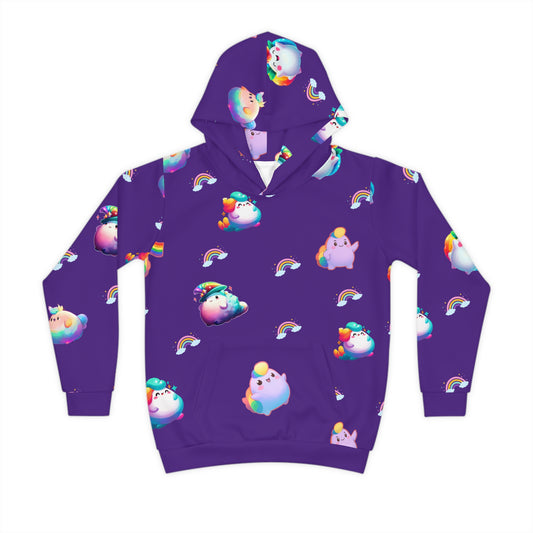 Rainbow Puff Kids Hoodie