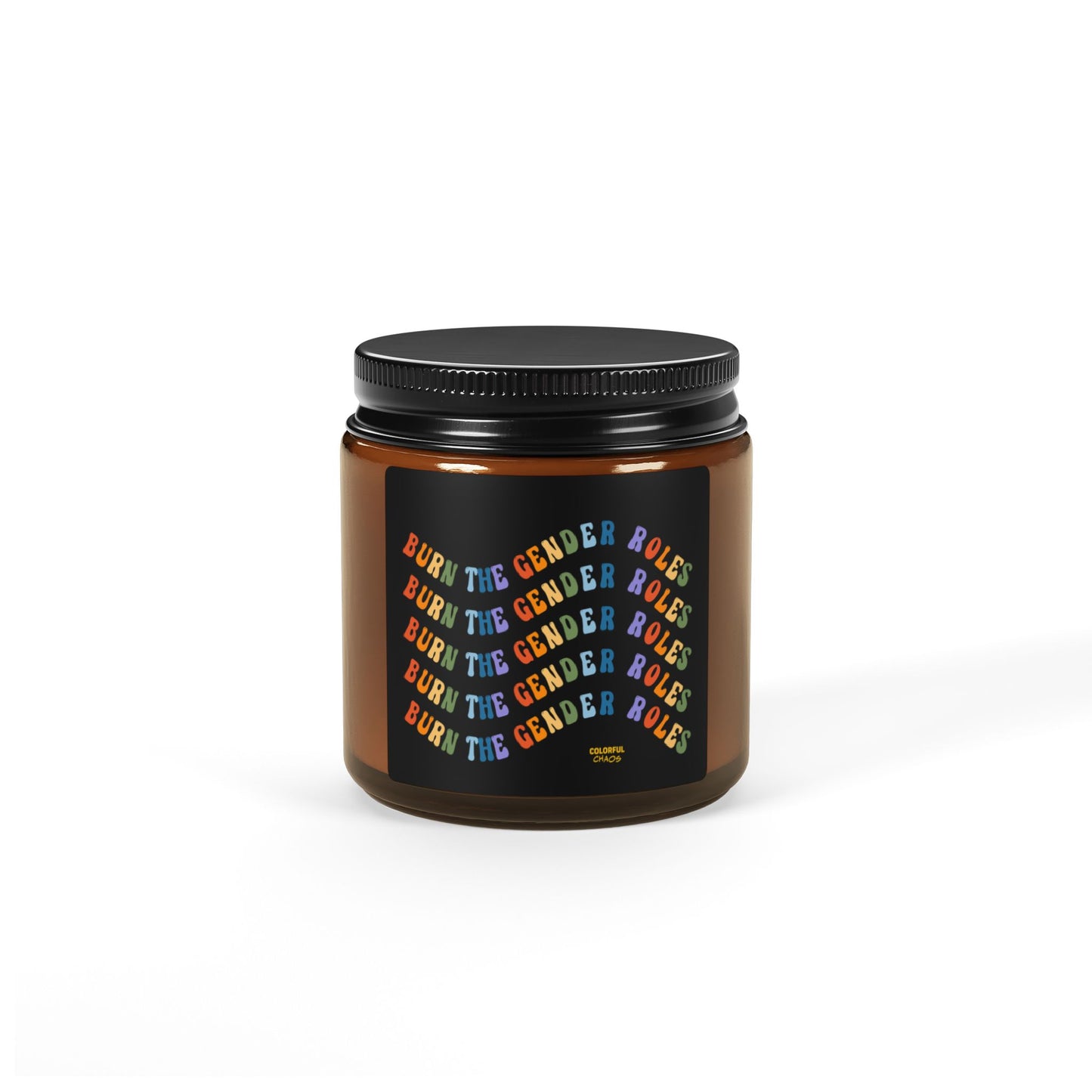 Burn The Gender Rules Soy Candle — Amber Jar