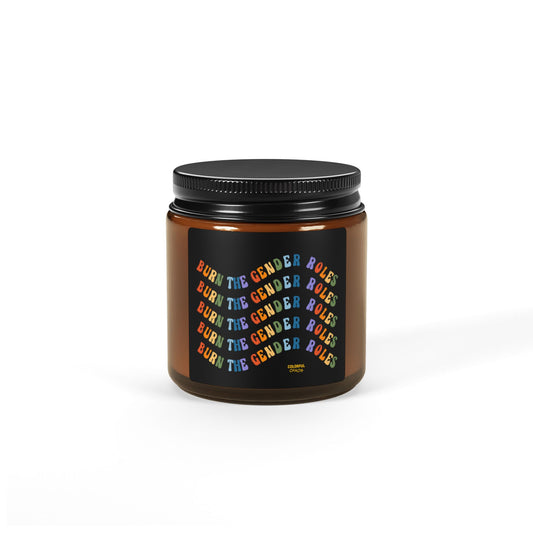 Burn The Gender Rules Soy Candle — Amber Jar
