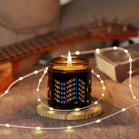 Burn The Gender Rules Soy Candle — Amber Jar