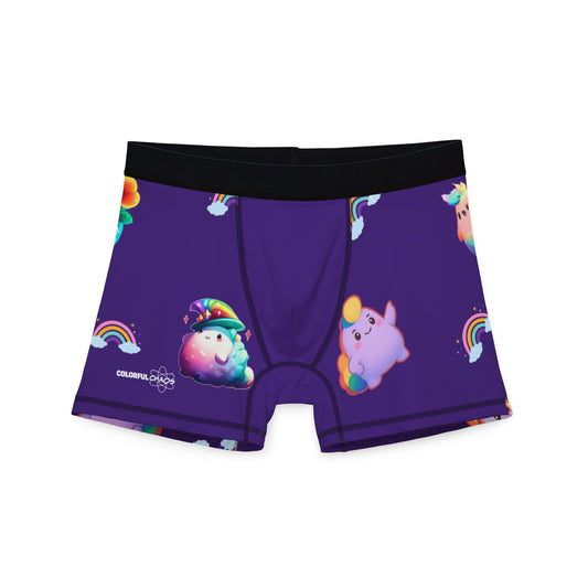 Rainbow Puffs™ Deep Purple Men’s Boxers (AOP)