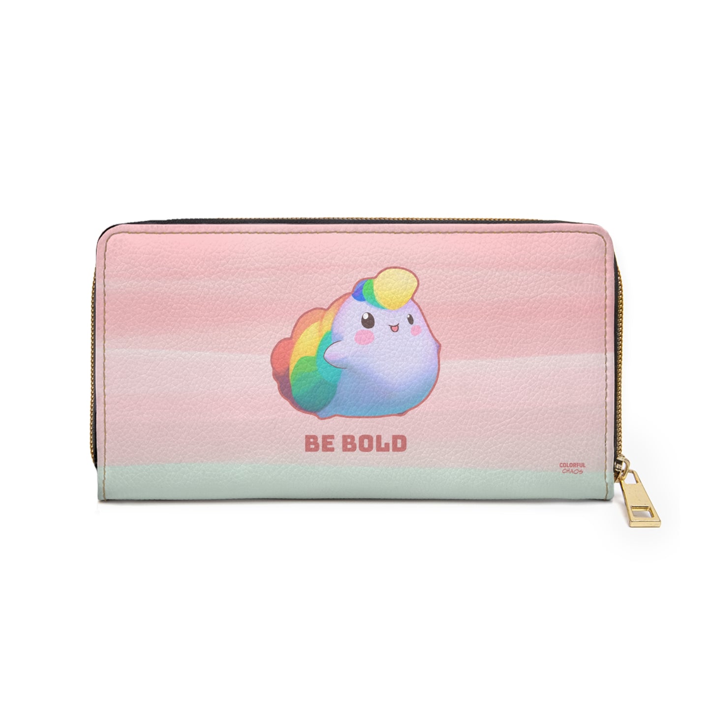 NIBBY™ “Be Bold” Rainbow Puff Zipper Wallet