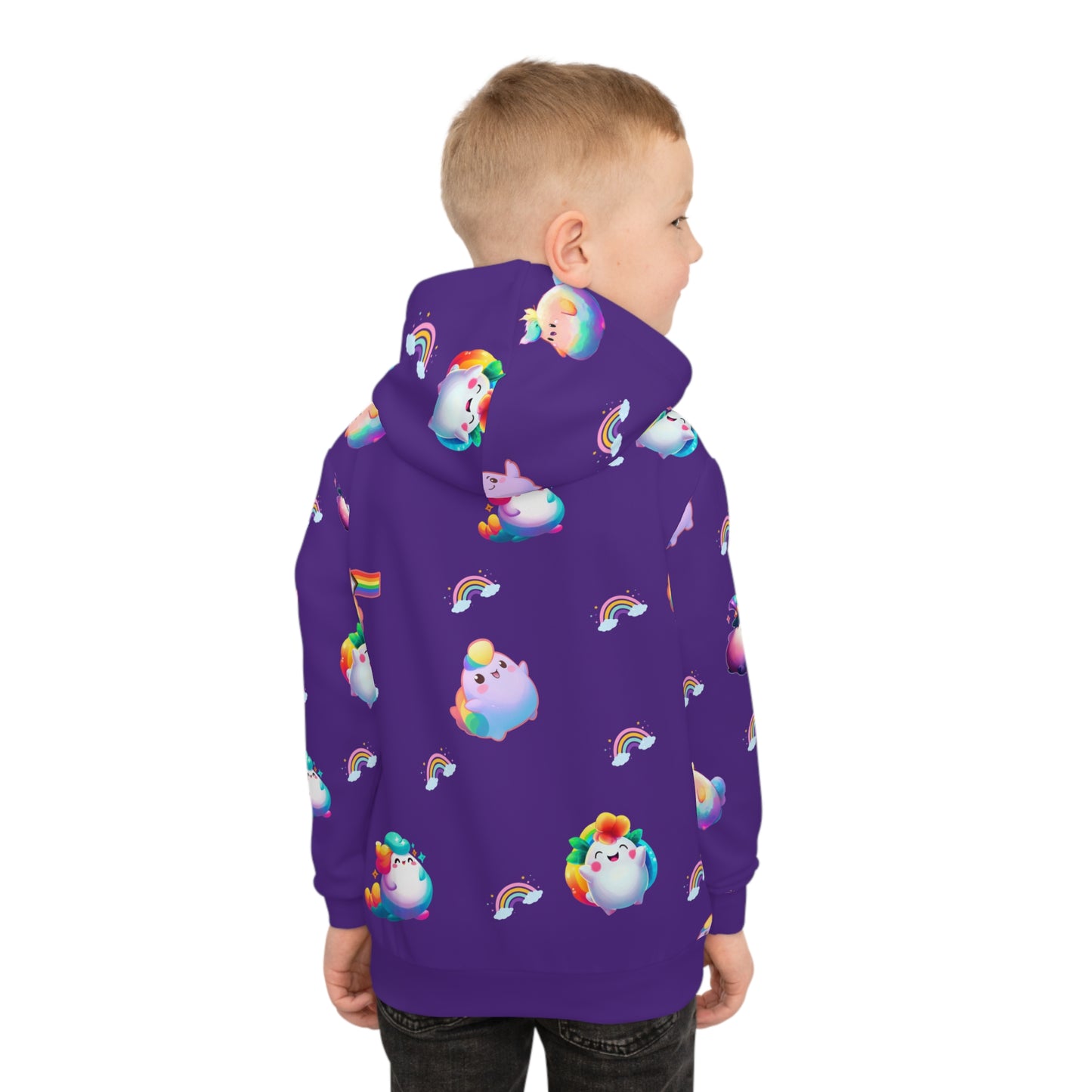 Rainbow Puff Kids Hoodie