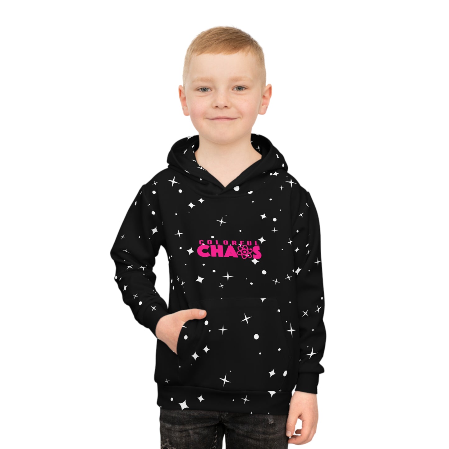Colorful Chaos Sparkle Kids Hoodie