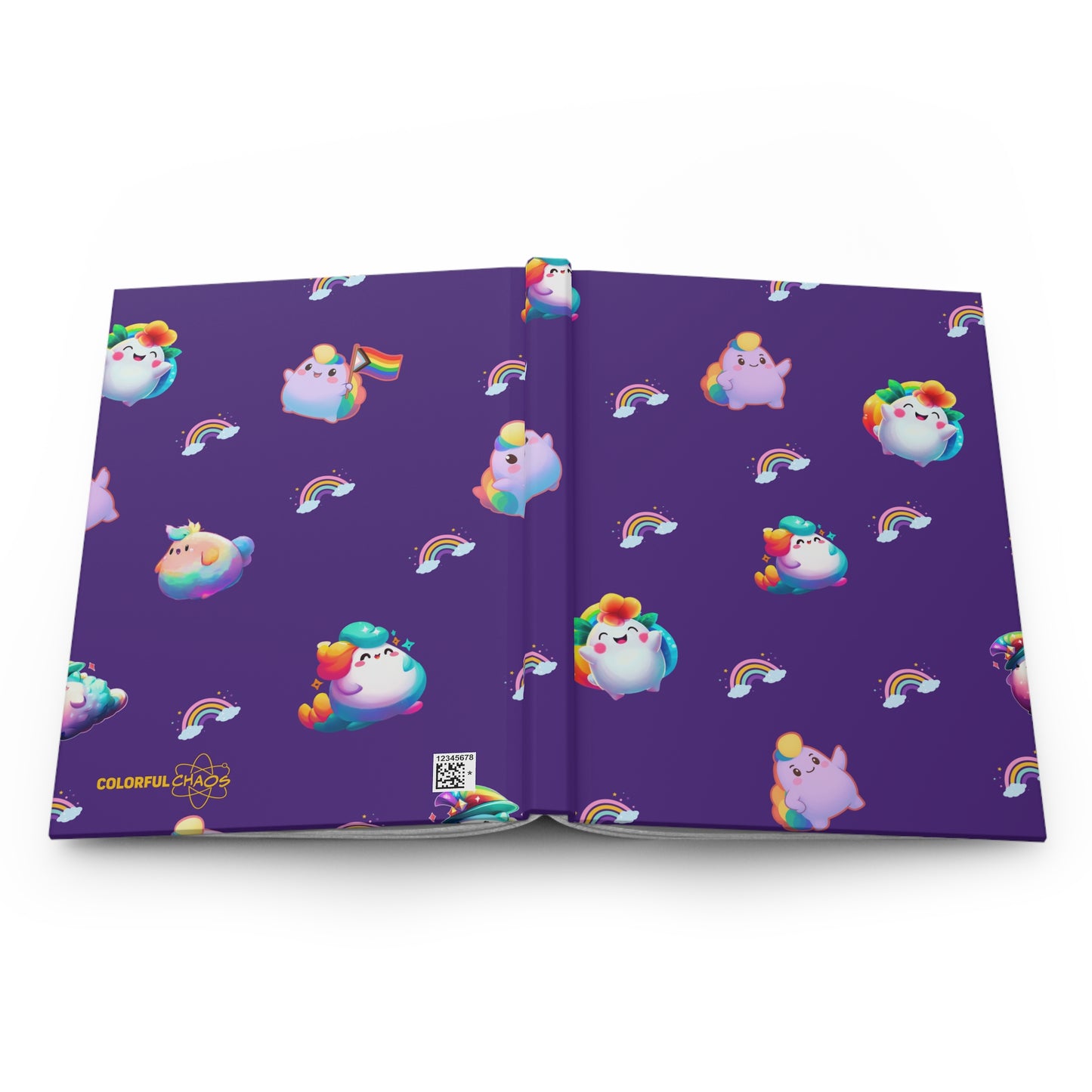 Rainbow Puffs™ Deep Purple Hardcover Journal