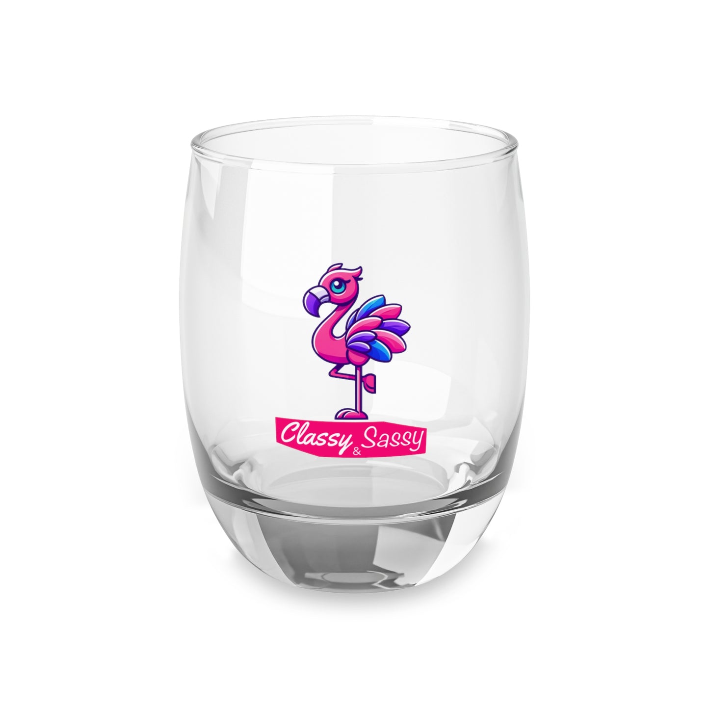 FRANNY™ “Classy & Sassy” Flamingo Whiskey Glass