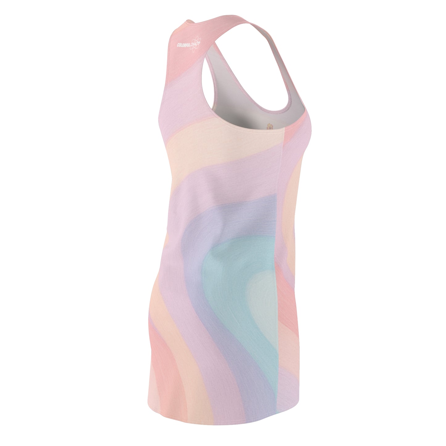 OSPHY™ "Aloha" Rainbow Puff Pastel Racerback Dress (Women’s Cut)
