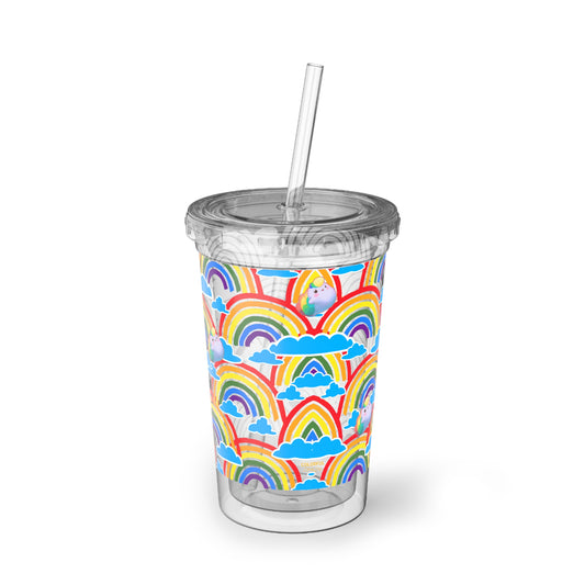 NIBBY™ Rainbow Puff Rainbow Clouds Acrylic Cup