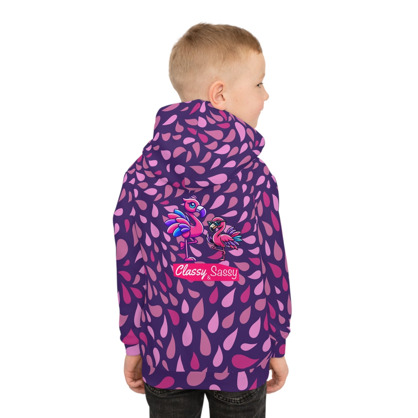 FRANNY™ "Classy & Sassy" Flamingo Kids Hoodie