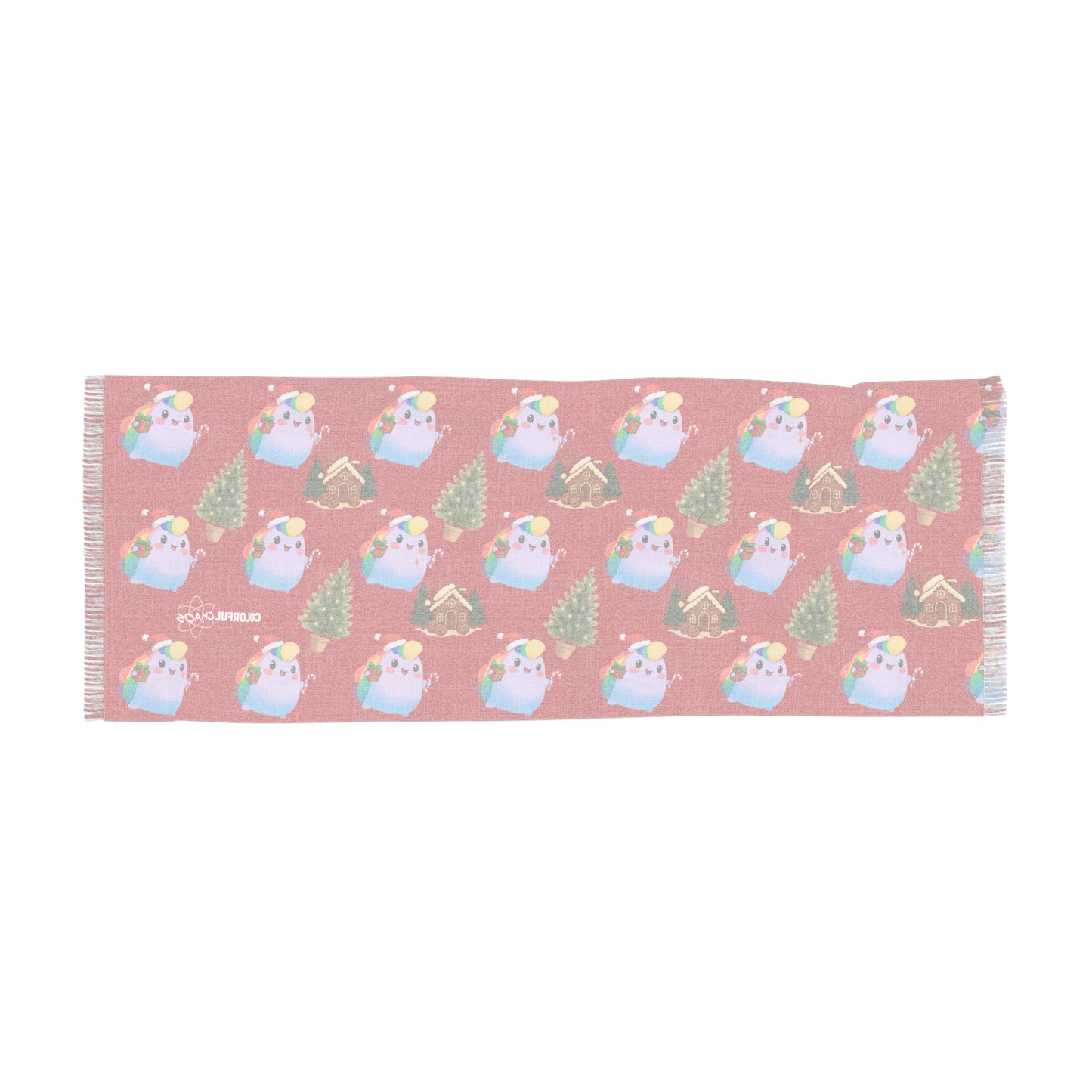 NIBBY™ Christmas Rainbow Puff Red Light Scarf