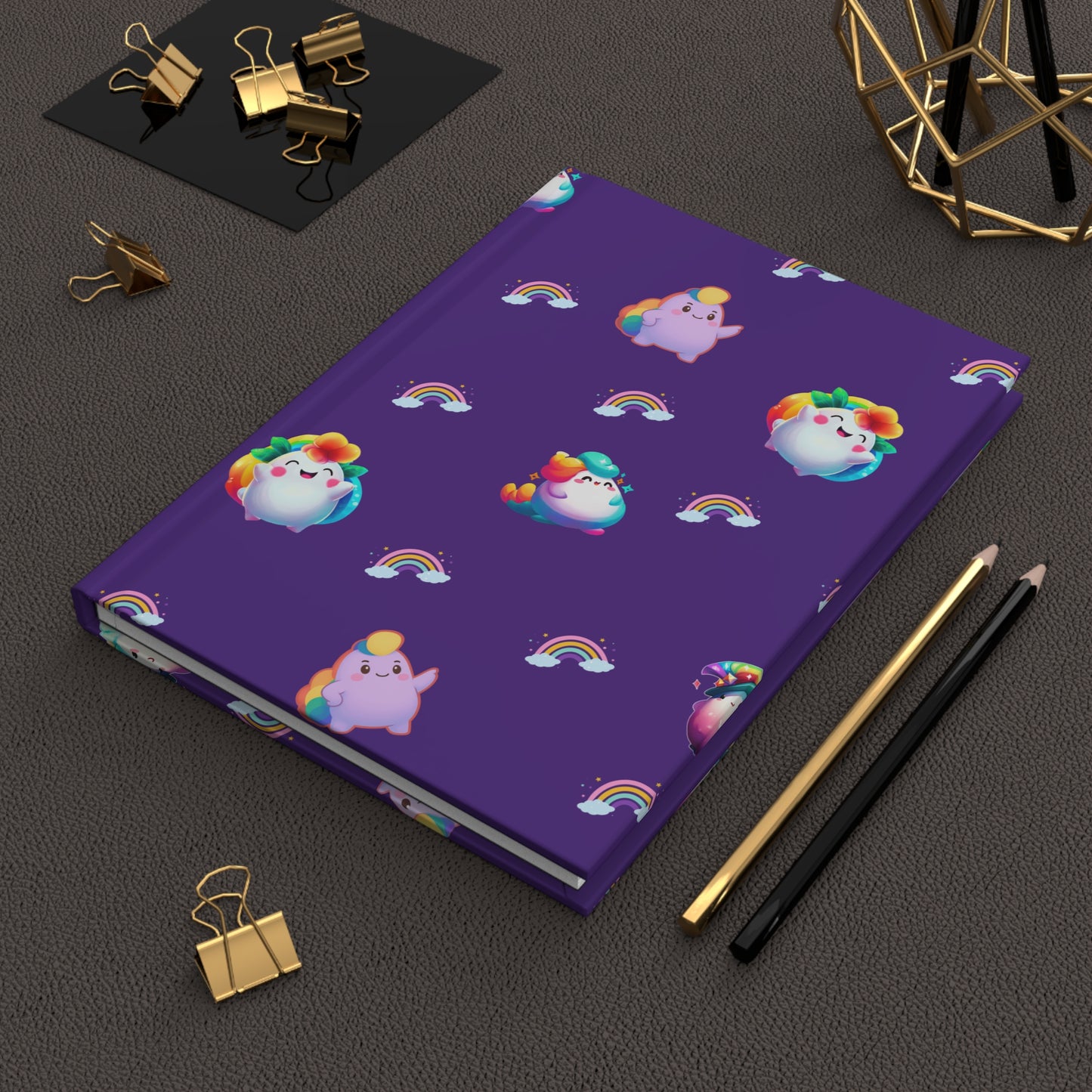 Rainbow Puffs™ Deep Purple Hardcover Journal