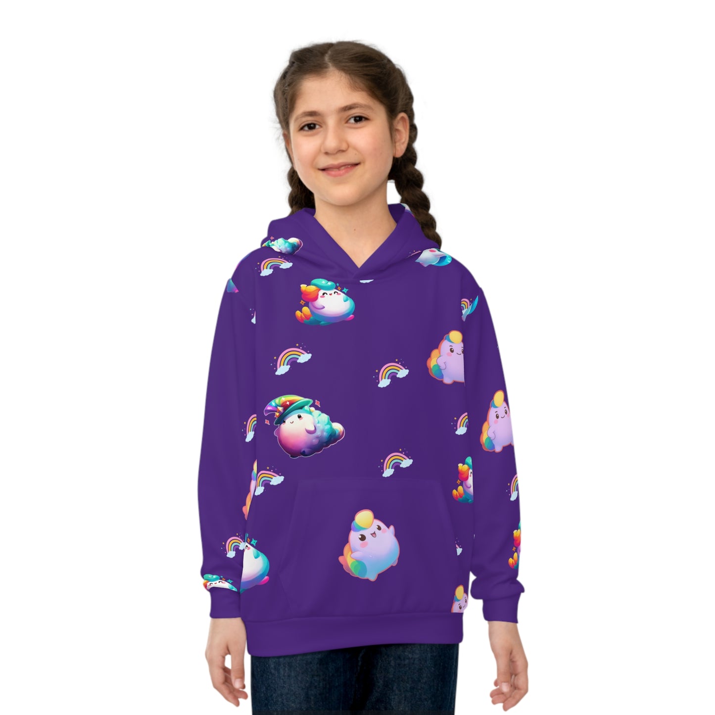 Rainbow Puff Kids Hoodie