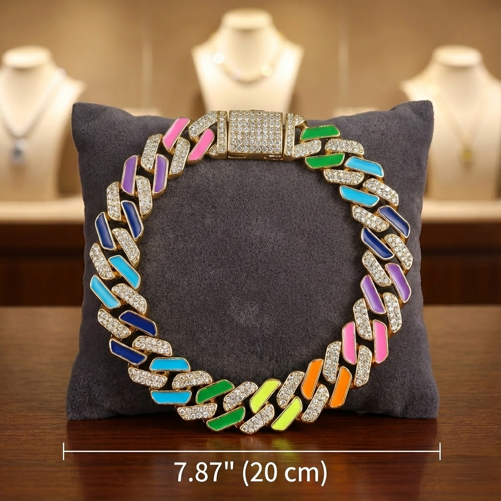 Colorful Chaos Sparkle Chain Bracelet