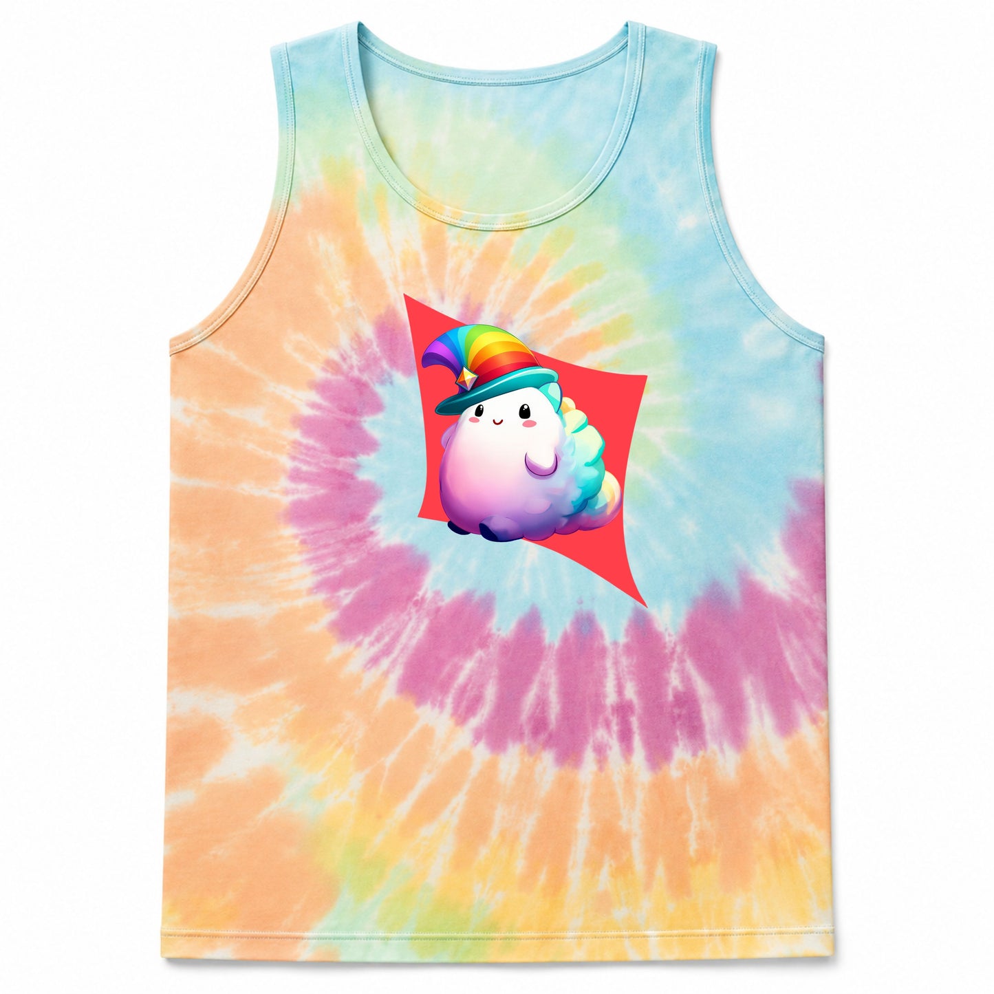 BEACO™ Rainbow Puff Tie-Dye Tank Top