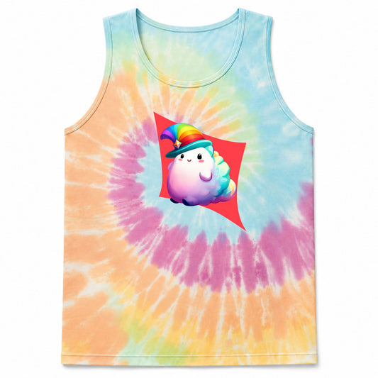 BEACO™ Rainbow Puff Tie-Dye Tank Top