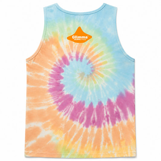 GLIMMA™ Rainbow Puff Tie-Dye Tank Top