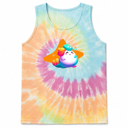 GLIMMA™ Rainbow Puff Tie-Dye Tank Top