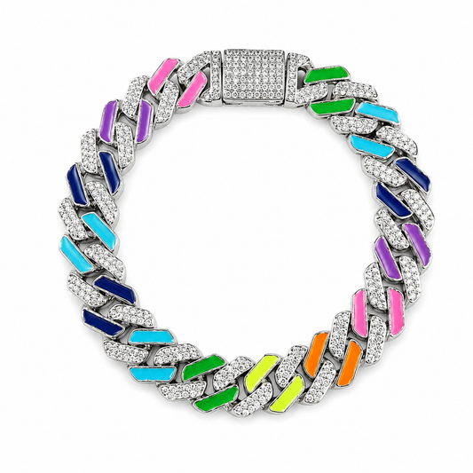 Colorful Chaos Sparkle Chain Bracelet