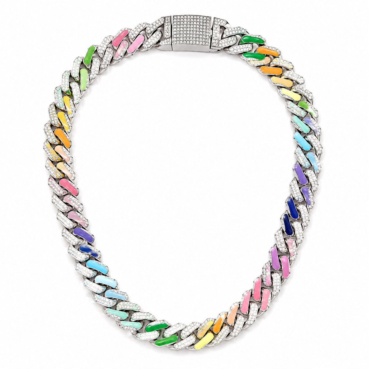 Colorful Chaos Sparkle Chain Necklace