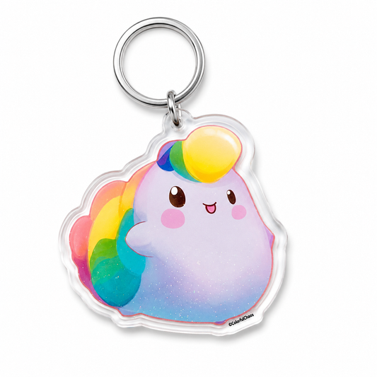 NIBBY™ Sparkle Rainbow Puff Keychain