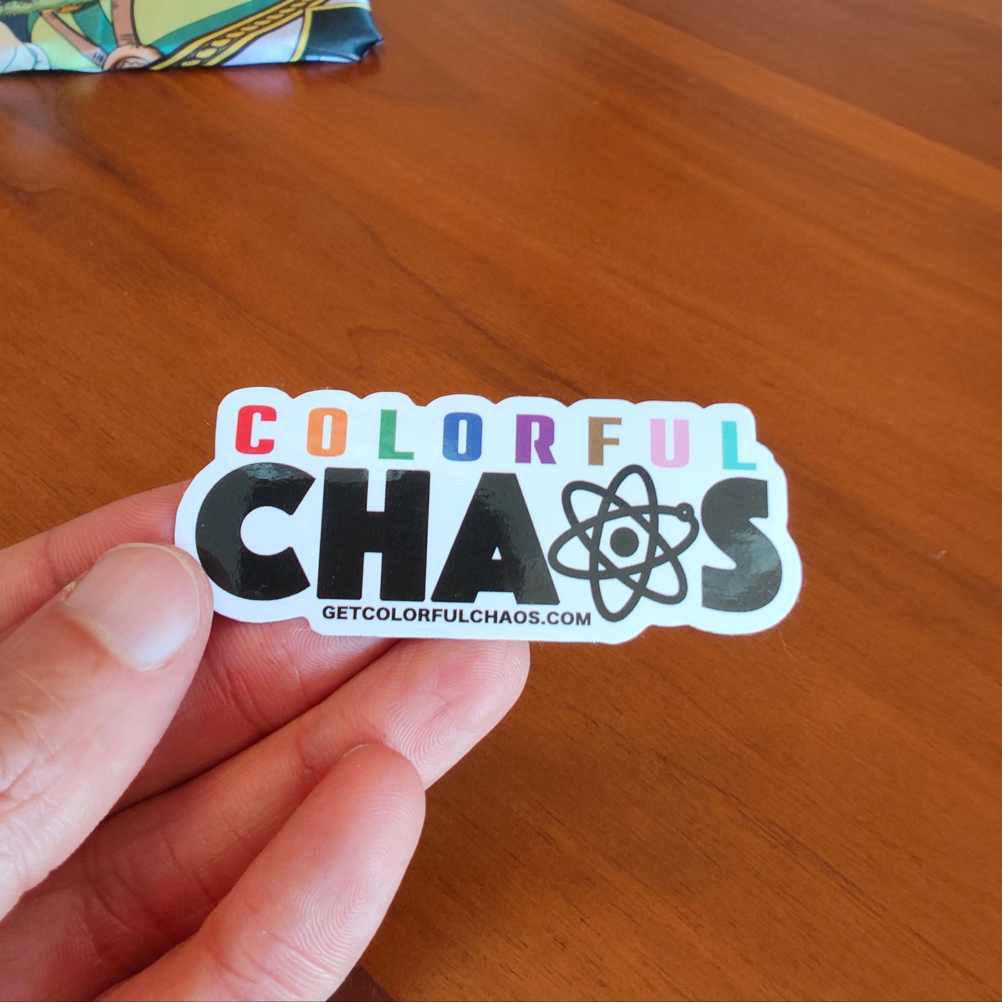 Colorful Chaos Vertical Logo Bubble-free Sticker