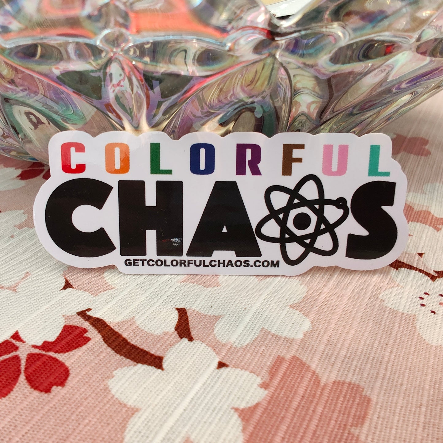 Colorful Chaos Vertical Logo Bubble-free Sticker