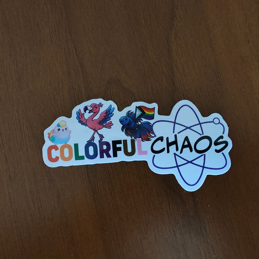 Colorful Chaos Logo with Ambassadors Sticker