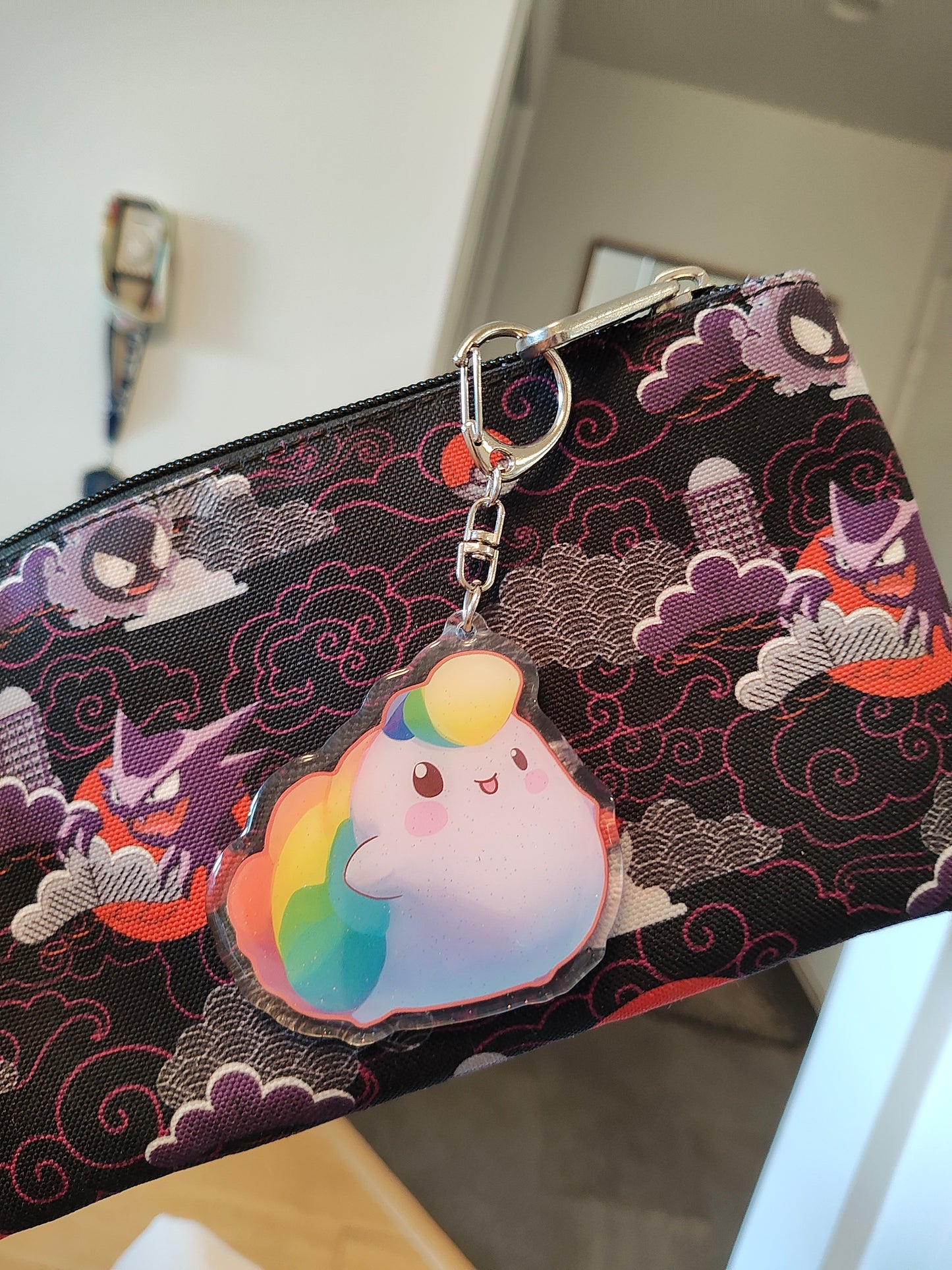 NIBBY™ Sparkle Rainbow Puff Keychain