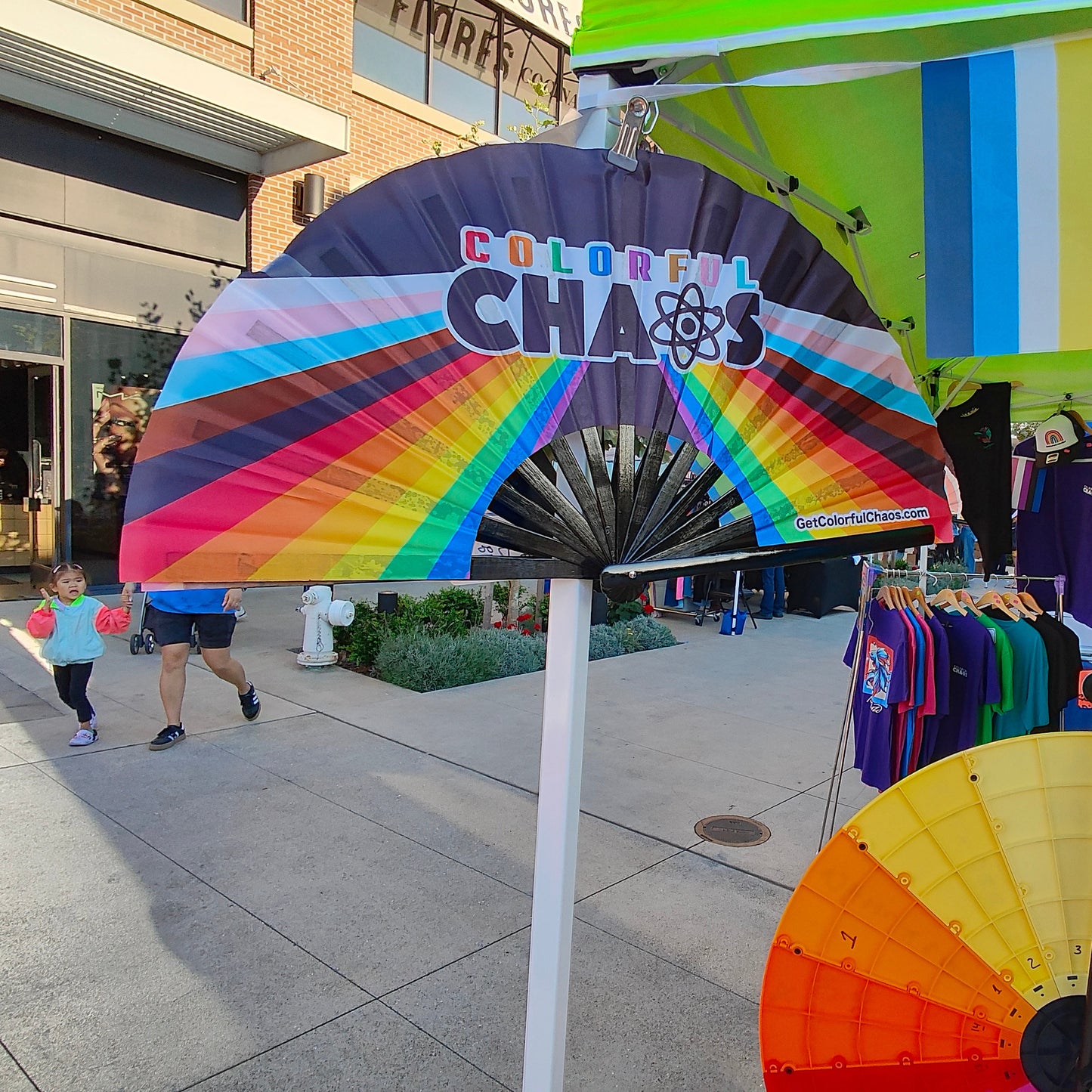 Colorful Chaos Pride Progress Hand Fan