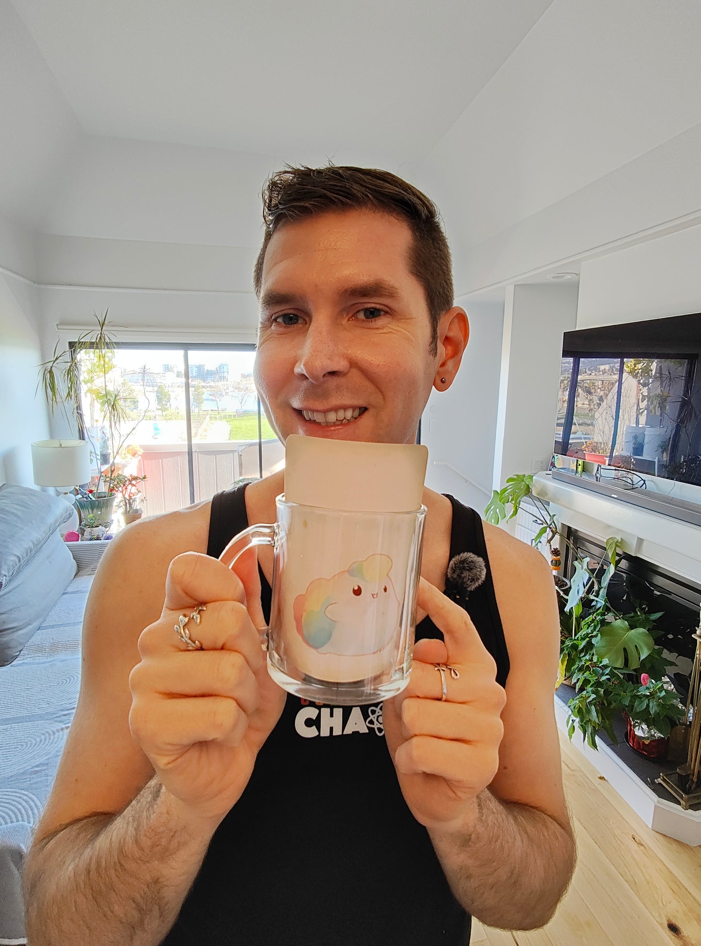 NIBBY™ Rainbow Puff Transparent Mug
