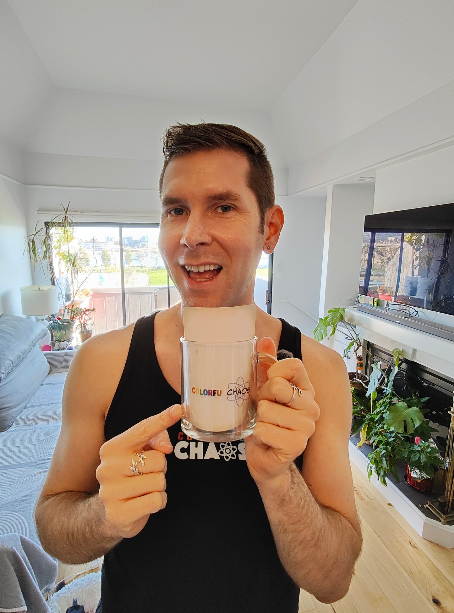 NIBBY™ Rainbow Puff Transparent Mug