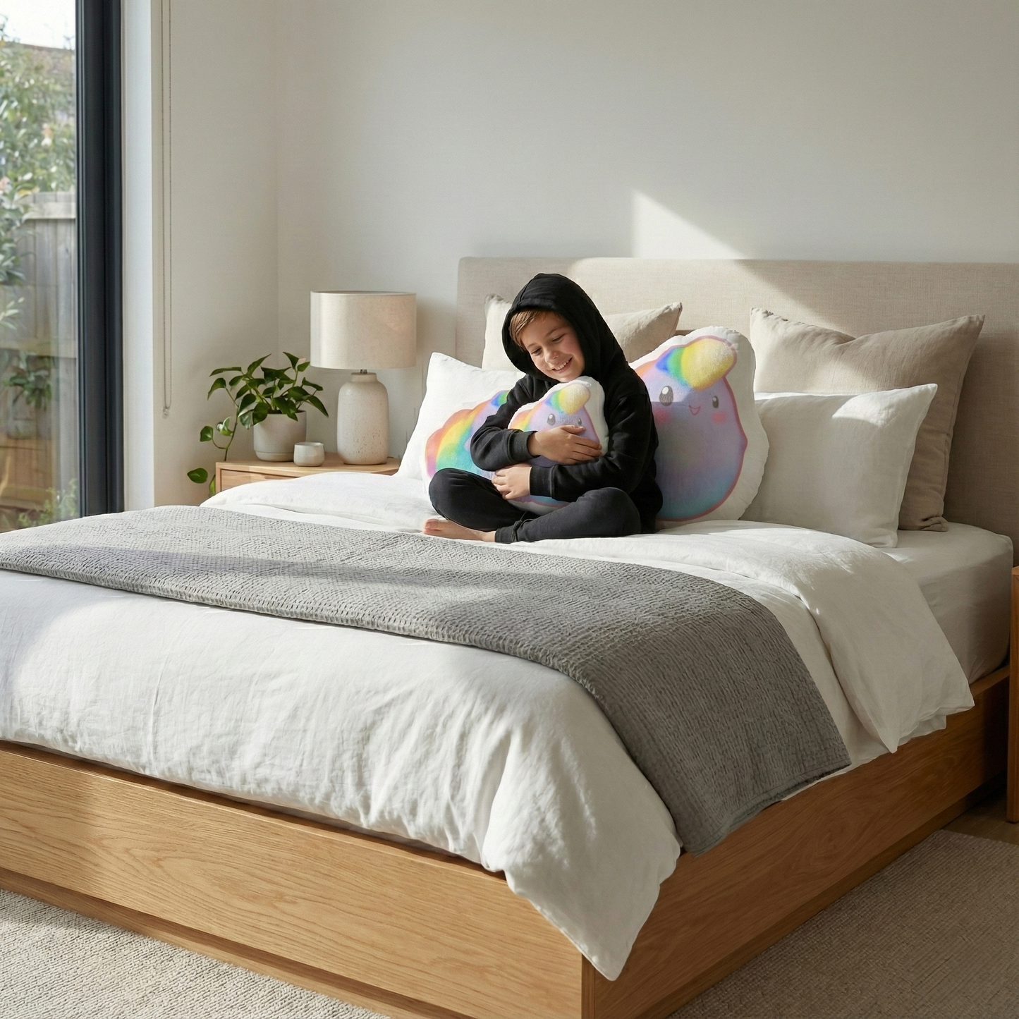 NIBBY™ The Rainbow Puff Plush Pillow